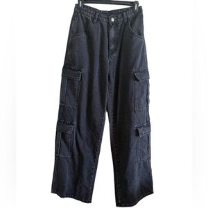 Dark Grey Women’s Cargo Jeans / Pants